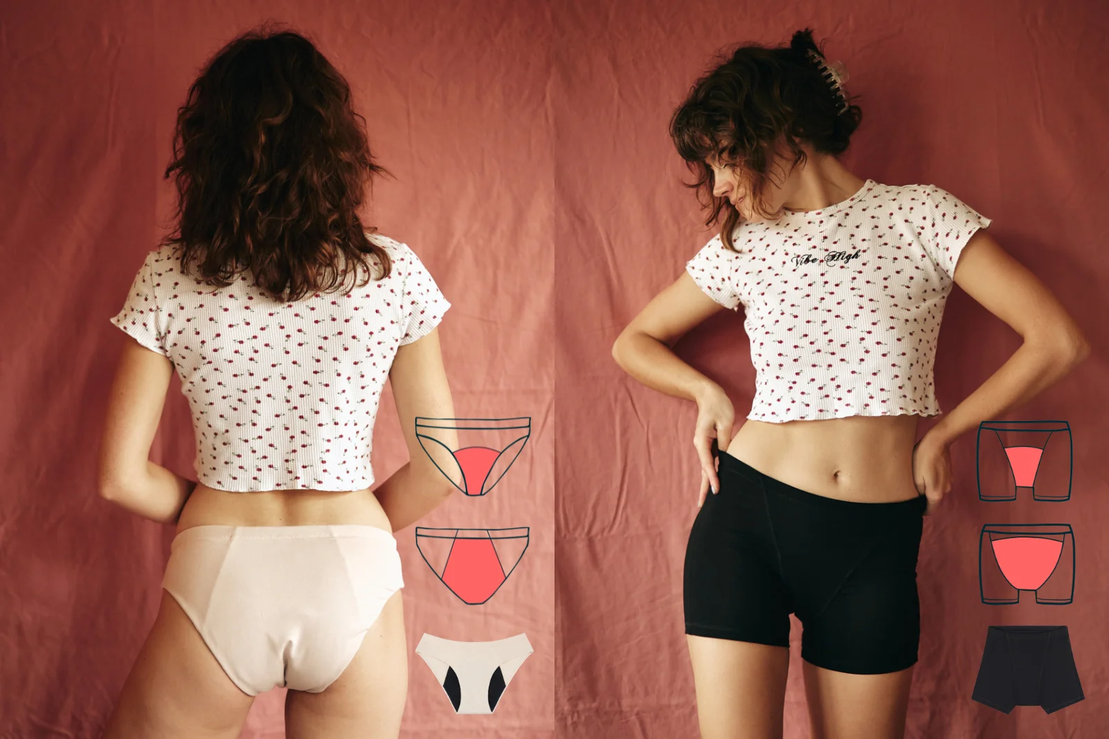 kroje majtek menstruacyjnych na noc