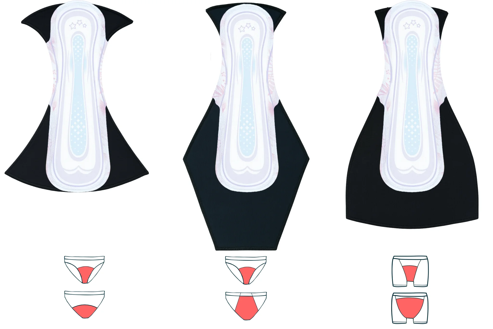 majtki menstruacyjne porównanie do nocnej podpaski 