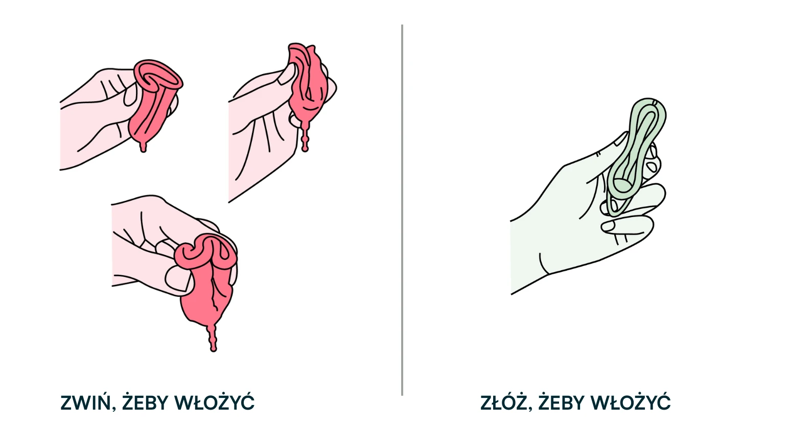Wkładanie kubeczka menstruacyjnego a dysku menstruacyjnego
