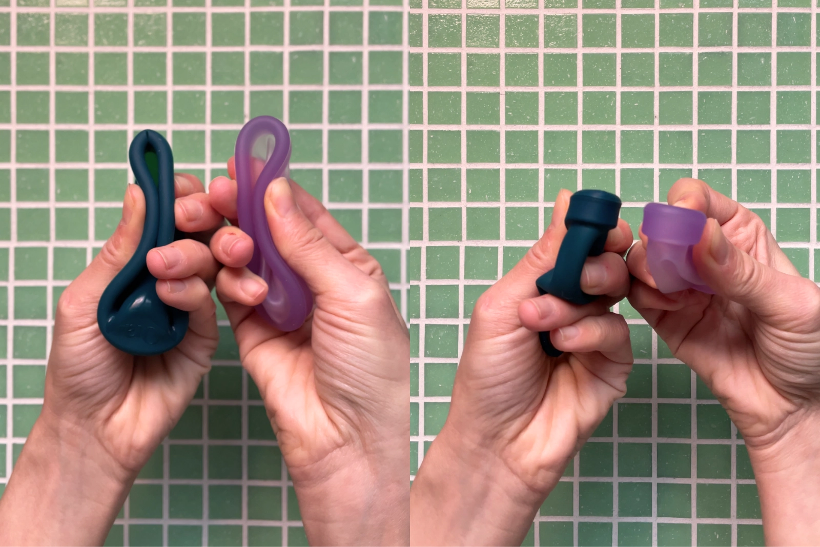 składanie dysku menstruacyjnego