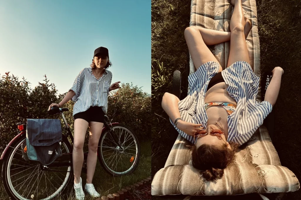 majtki menstruacyjne na rowerze