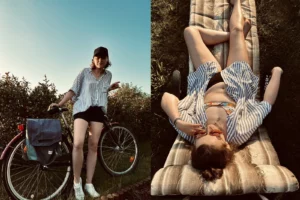 majtki menstruacyjne na rowerze